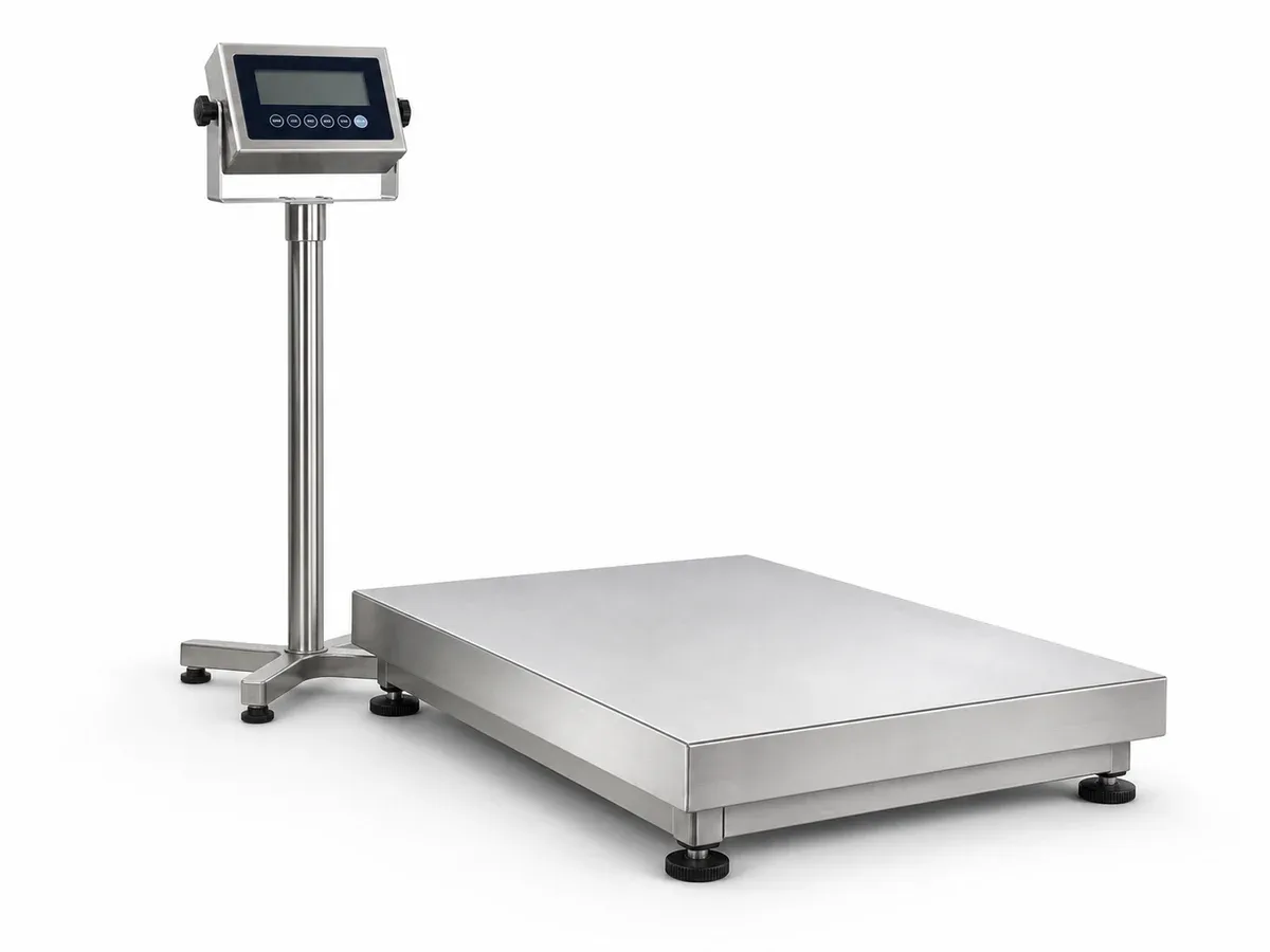 Industrial platform weighing scale with separate display